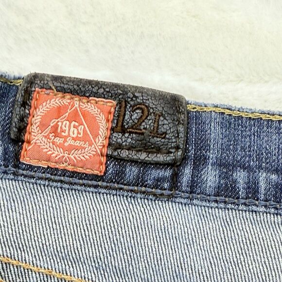 Gap 1969 Jeans Women Size 31/12L (34x33.5) Light Wash Denim Perfect Boot Stretch - Picture 11 of 16